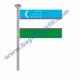 ÖZBEKİSTAN GÖNDER BAYRAK 50x75 ( EBAT SEÇİNİZ )